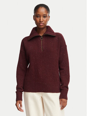 Barbour Barbour Sweter Lavensdale LKN1579RE97 Fioletowy Relaxed Fit