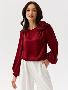 Roco Fashion Roco Fashion Bluzka Evelyn Bordowy Regular Fit