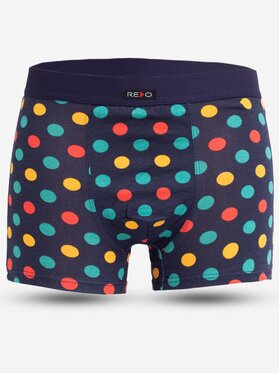 MyStars MyStars Bokserki Bokserki Męskie Granatowe MyStars Dots M Niebieski