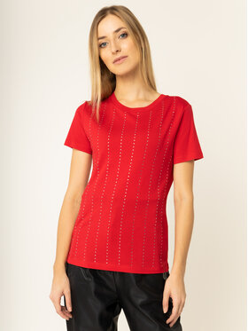 Guess Guess T-Shirt Krystal Tee W01I70 K46D0 Rot Regular Fit
