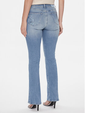 Guess Jeans Hlače W4RA0L D4Q0D Modra Flare Fit