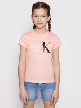 Calvin Klein Jeans Calvin Klein Jeans T-Shirt Hybrid Logo IG0IG00888 Różowy Slim Fit