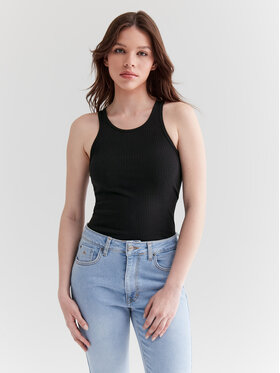 Americanos Americanos Top Martinique Črna Skinny Fit