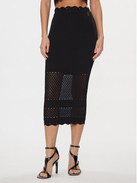 Patrizia Pepe Patrizia Pepe Fustă midi 8G0371/K171-K103 Negru Slim Fit