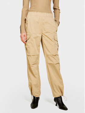 Sisley Sisley Riidest püksid 4JQJLF04R Beež Relaxed Fit
