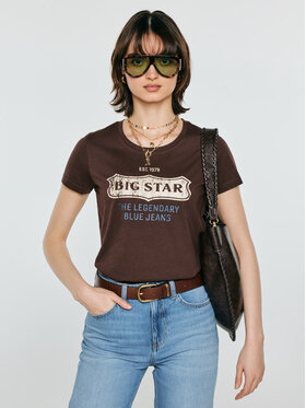BIG STAR BIG STAR T-Shirt RISSMELNA Brązowy Basic Fit