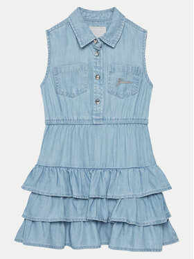 Guess Guess Дънкова рокля K5RK19 D3X30 Син Regular Fit