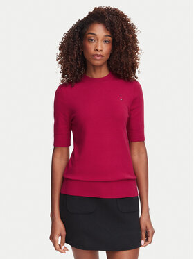 Tommy Hilfiger Tommy Hilfiger Majica WW0WW49705 Rdeča Slim Fit