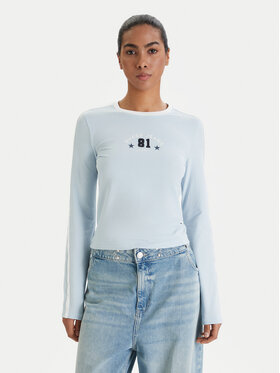 Guess Jeans Guess Jeans Bluză W6RI17 J1314 Albastru celest Regular Fit