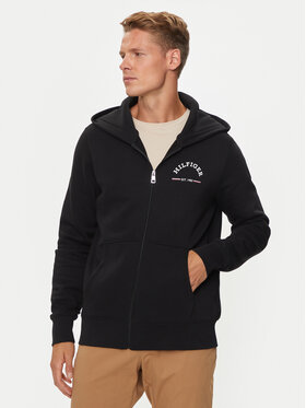 Tommy Hilfiger Tommy Hilfiger Bluză Roundall MW0MW35571 Negru Regular Fit