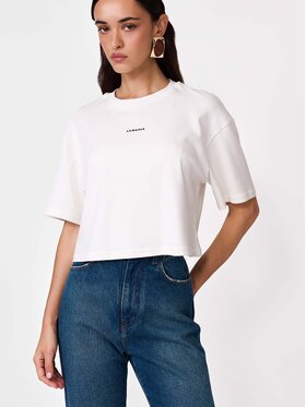 La Mania La Mania T-Shirt TOLA Kremowy Basic Fit
