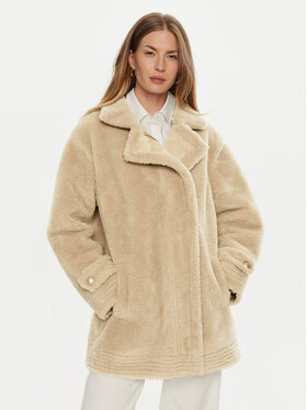 Guess Guess Кожено палто Elisabetta W4BL16 WGHZ0 Бежов Regular Fit
