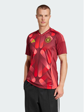 adidas adidas Koszulka techniczna Germany 25 (Women's Team) Away Jersey Czerwony Slim Fit