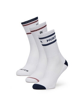 Hunter Hunter Dlhé ponožky AS_HUNTER_02W_SS25 (3-PACK) Biela