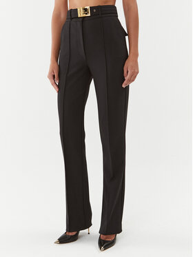 Elisabetta Franchi Elisabetta Franchi Hlače iz tkanine PA-017-36E2-V430 Črna Regular Fit
