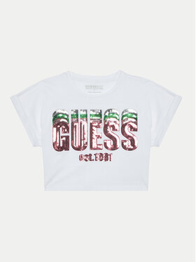 Guess Guess T-Shirt J5RI10 K8HM4 Biały Regular Fit