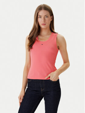 Tommy Jeans Tommy Jeans Felső Essential DW0DW20673 Rózsaszín Slim Fit