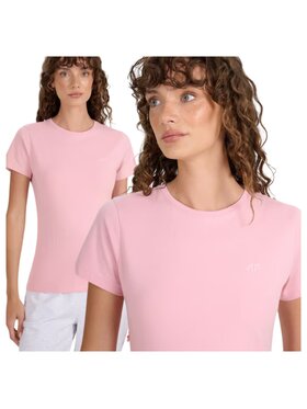 4F 4F T-Shirt 4FWMM00TTSHF2255-56S Różowy Slim Fit