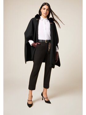 Oltre Oltre Pantaloni di tessuto P041R008971N033 Nero Regular Fit