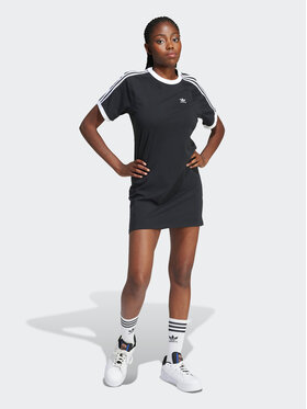 adidas adidas Hétköznapi ruha 3-Stripes IU2534 Fekete Loose Fit