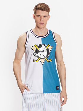 47 Brand 47 Brand Smanicato Anaheim Ducks Core 47 Grafton Split Tank Bianco Regular Fit