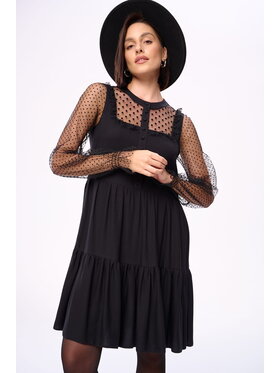 blue shadow blue shadow Sukienka codzienna Selena Czarny Regular Fit