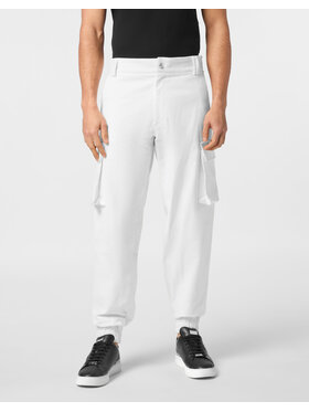 PHILIPP PLEIN PHILIPP PLEIN Spodnie cargo 24719 Biały Cargo Fit