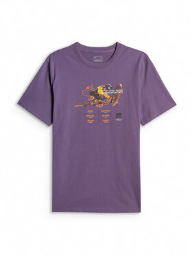 4F 4F T-Shirt WHEEL & WAVE Fioletowy Relaxed Fit
