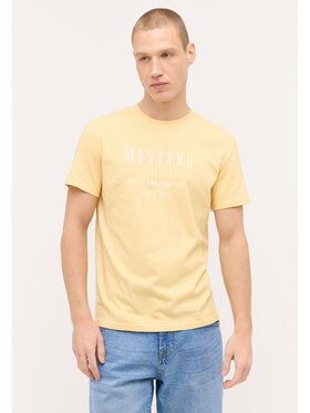 Mustang Mustang T-Shirt AUSTIN Żółty Regular Fit