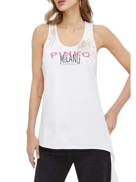 PINKO PINKO Top Canotta donna Biały Anatomic Fit