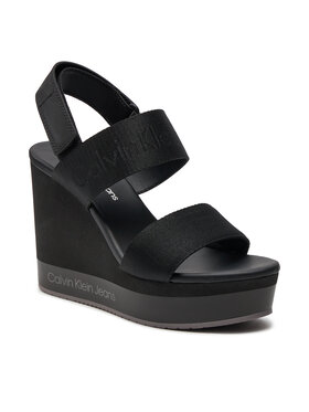 Calvin Klein Jeans Sandale Wedge Sandal Webbing In Mr YW0YW01360 Crna