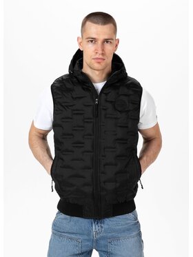 PITBULL PITBULL Kamizelka Bezrękawnik Czarny Regular Fit