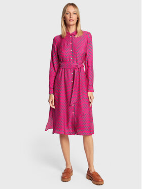 Tommy Hilfiger Tommy Hilfiger Φόρεμα πουκάμισο Foullard WW0WW36659 Ροζ Regular Fit