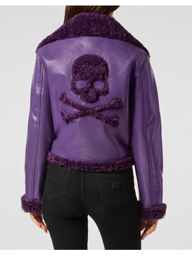 PHILIPP PLEIN PHILIPP PLEIN Ramoneska 565 Fioletowy Regular Fit