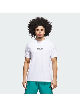 adidas adidas Koszulka techniczna 151269 Biały Loose Fit