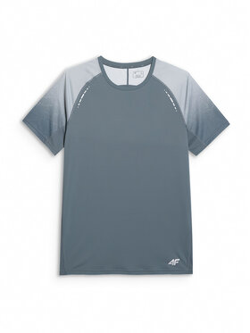 4F 4F Koszulka techniczna TRAIL RUNNING Srebrny Regular Fit