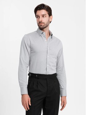 Ombre Ombre Koszula OM-SHCS-0175 Szary Slim Fit
