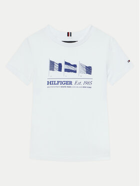 Tommy Hilfiger Tommy Hilfiger Тишърт KB0KB09350 M Бял Regular Fit