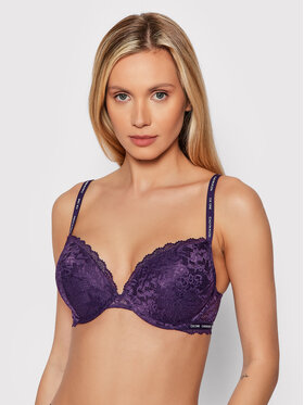 Calvin Klein Underwear Calvin Klein Underwear Biustonosz push-up Plunge 000QF6677E Fioletowy