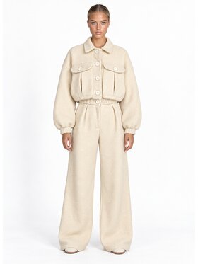 Love Saints Love Saints Komplet bluzka i spodnie L26WF-KA-K12 Beżowy Oversize