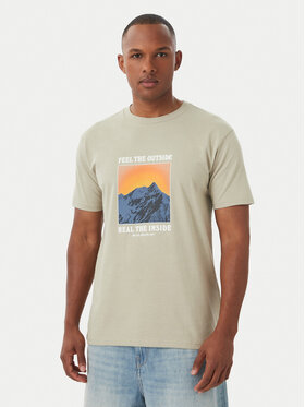 Quiksilver Quiksilver Тишърт Feel The Outside EQYZT08004 Бежов Regular Fit