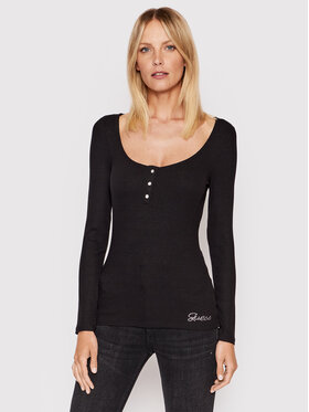 Guess Guess Halenka W2YP46 KBCO2 Černá Slim Fit