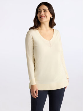 Fiorella Rubino Fiorella Rubino Maglione M408L007769N011 Crema Regular Fit