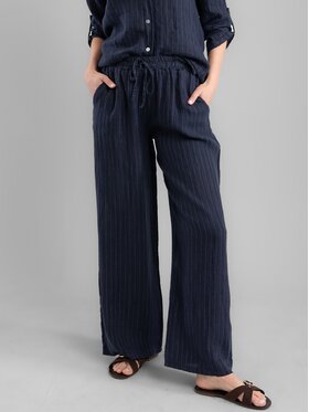 Perso Perso Spodnie damskie PTE254998F Granatowy Regular Fit