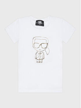 KARL LAGERFELD KARL LAGERFELD T-Shirt Z15386 S Weiß Regular Fit