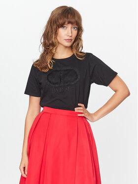 TWINSET TWINSET Tričko 232TT240B Čierna Regular Fit
