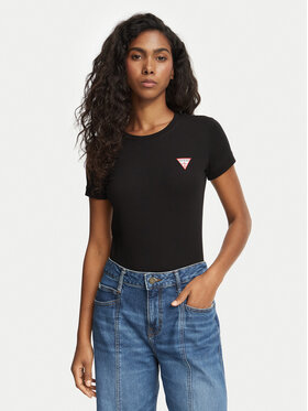 Guess Guess Majica W2YI44 J1314 Črna Slim Fit