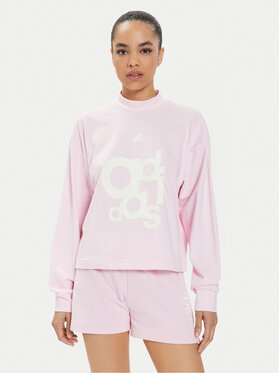 adidas adidas Sweatshirt French Terry Print IS4299 Rosa Loose Fit