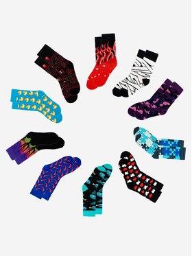 Urban Socks Urban Socks Zestaw 10 par wysokich skarpet męskich Zestaw 10 Par Skarpet Urban Socks Set Mix ML13 41-46 Kolorowy