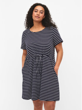 Zizzi Zizzi Лятна рокля V50032K Тъмносин Regular Fit